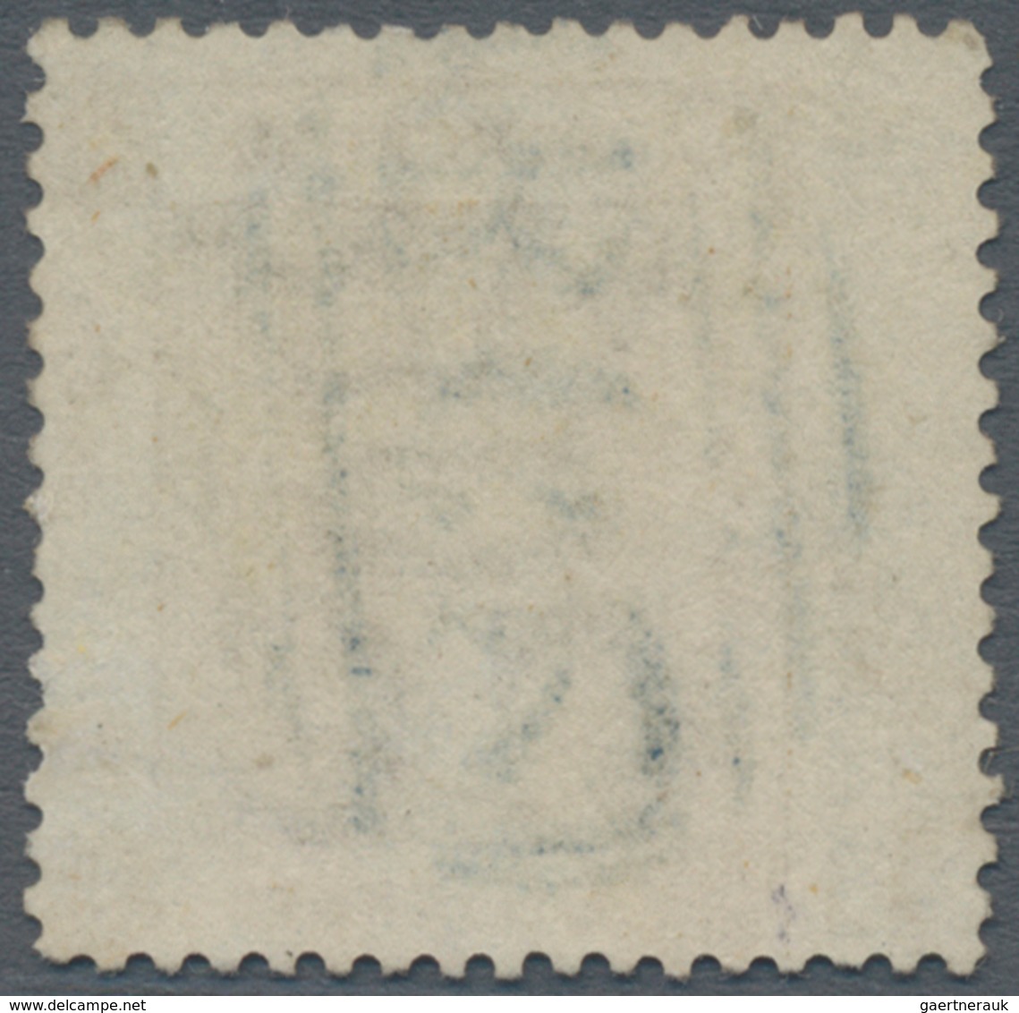 Hongkong: 1863/71, QV Wmk. Crown CC 96c Olive-bistre, Used With Neat Blue "B62" Killer, With Left Wi - Other & Unclassified