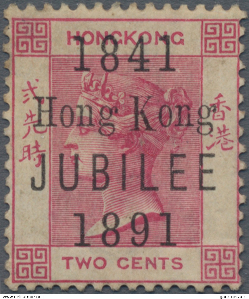 Hongkong: 1891, "Jubilee" 2c Carmine, Variety "tall Narrow K", MNH With Slightly Toned Gum, Sound Ex - Other & Unclassified