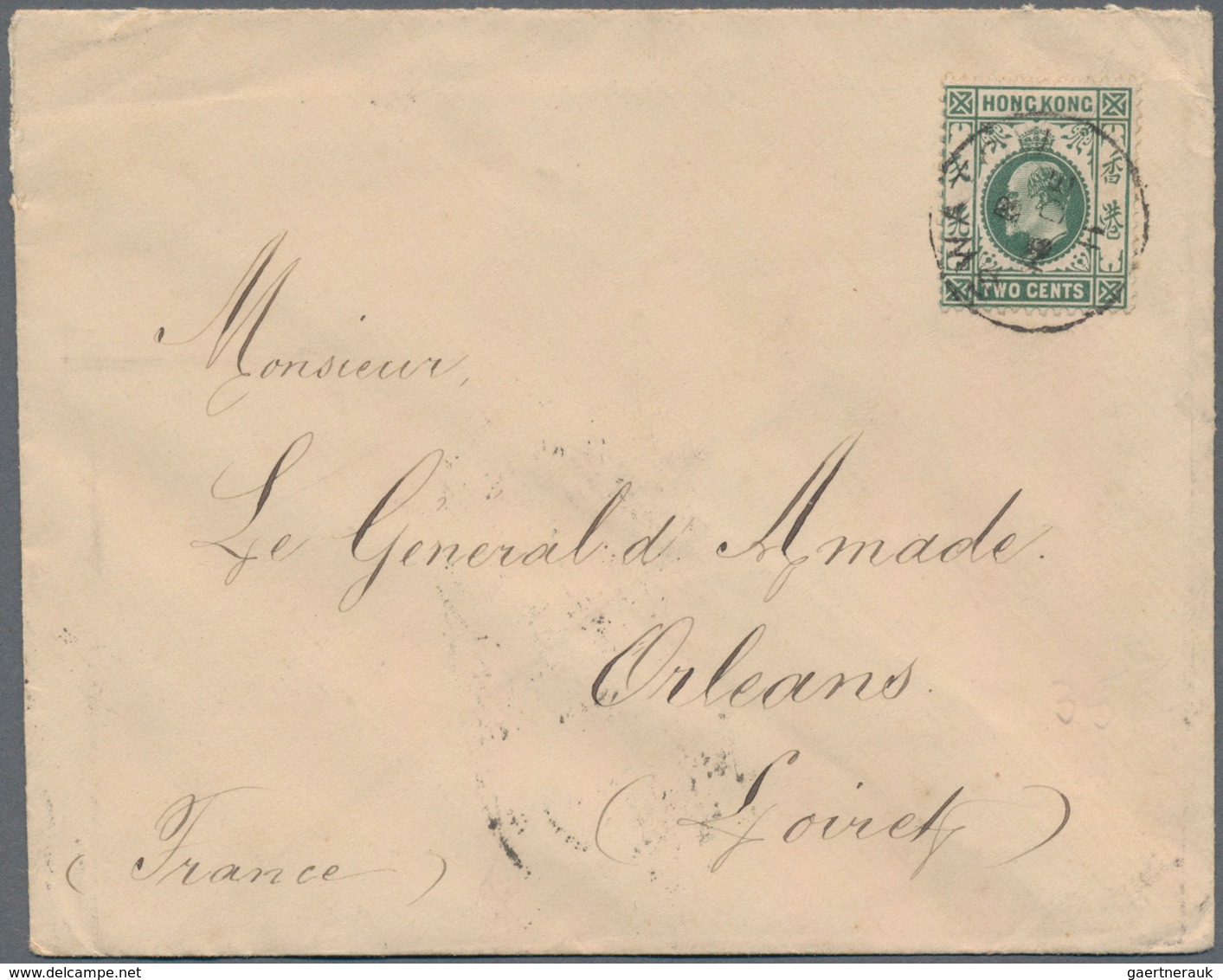 Hongkong - Treaty Ports: Swatow: 1907, KEVII 2 C. Tied "SWATOW 15 DE 11" To Small Envelope To France - Sonstige & Ohne Zuordnung