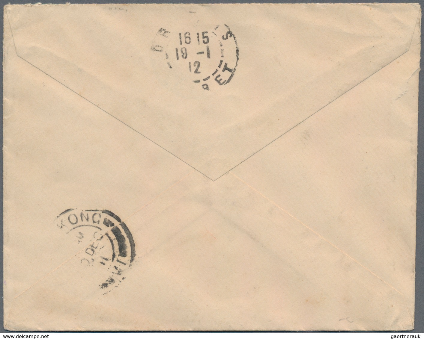 Hongkong - Treaty Ports: Swatow: 1907, KEVII 2 C. Tied "SWATOW 15 DE 11" To Small Envelope To France - Sonstige & Ohne Zuordnung