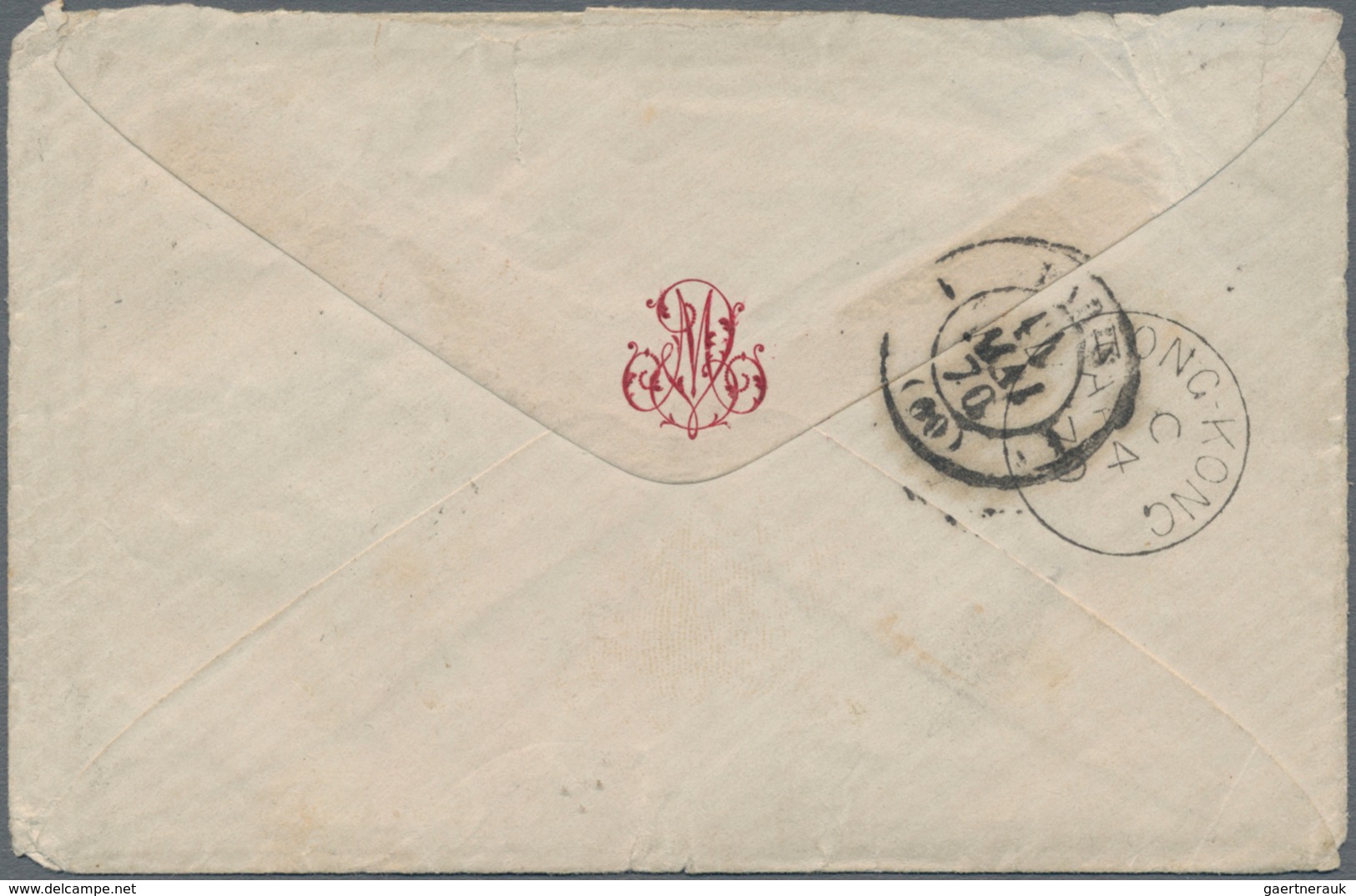 Hongkong - Besonderheiten: 1870, Diamond Shaped Anglo-French "GB / 1F. 66 C" Exchange Marking (Proud - Sonstige & Ohne Zuordnung