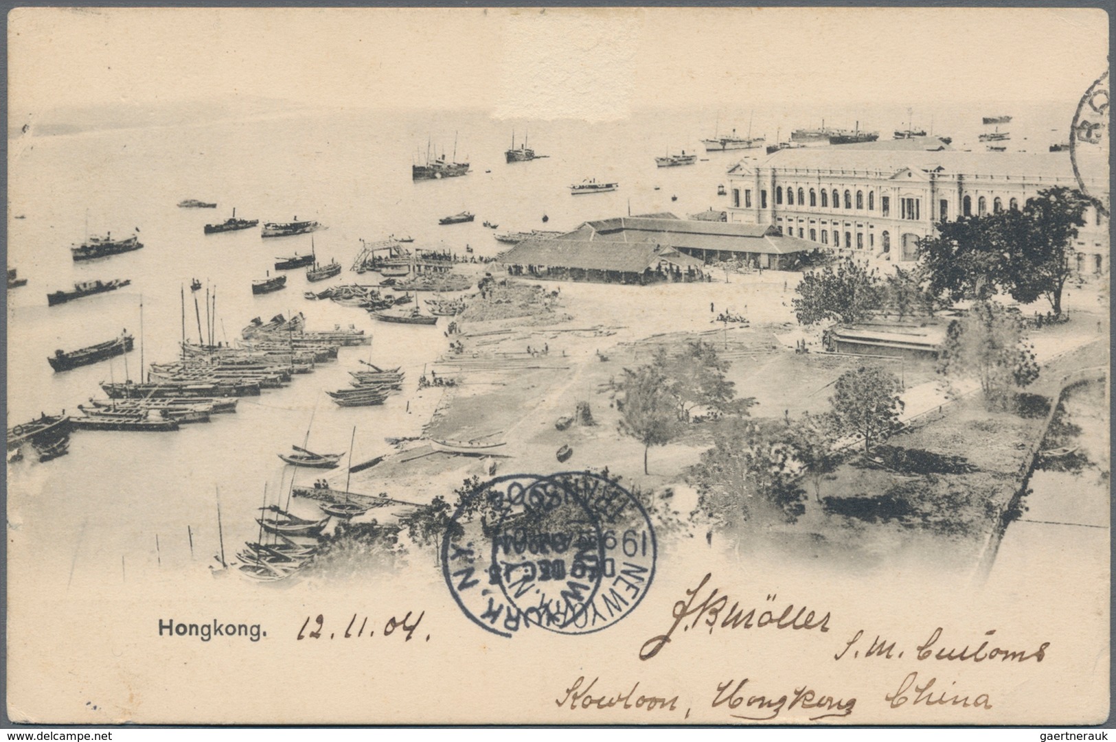 Hongkong - Besonderheiten: 1904, "CUSTOMS KOWLOON NO 15 1904" On Card W. KEVII 4 C. Lilac On Red Can - Sonstige & Ohne Zuordnung