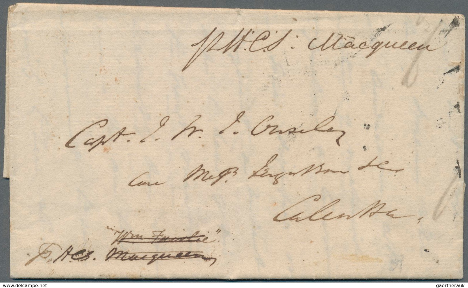 Indien - Vorphilatelie: 1827/1830, Two Entire Letters From London To Calcutta, With The First One Da - ...-1852 Vorphilatelie