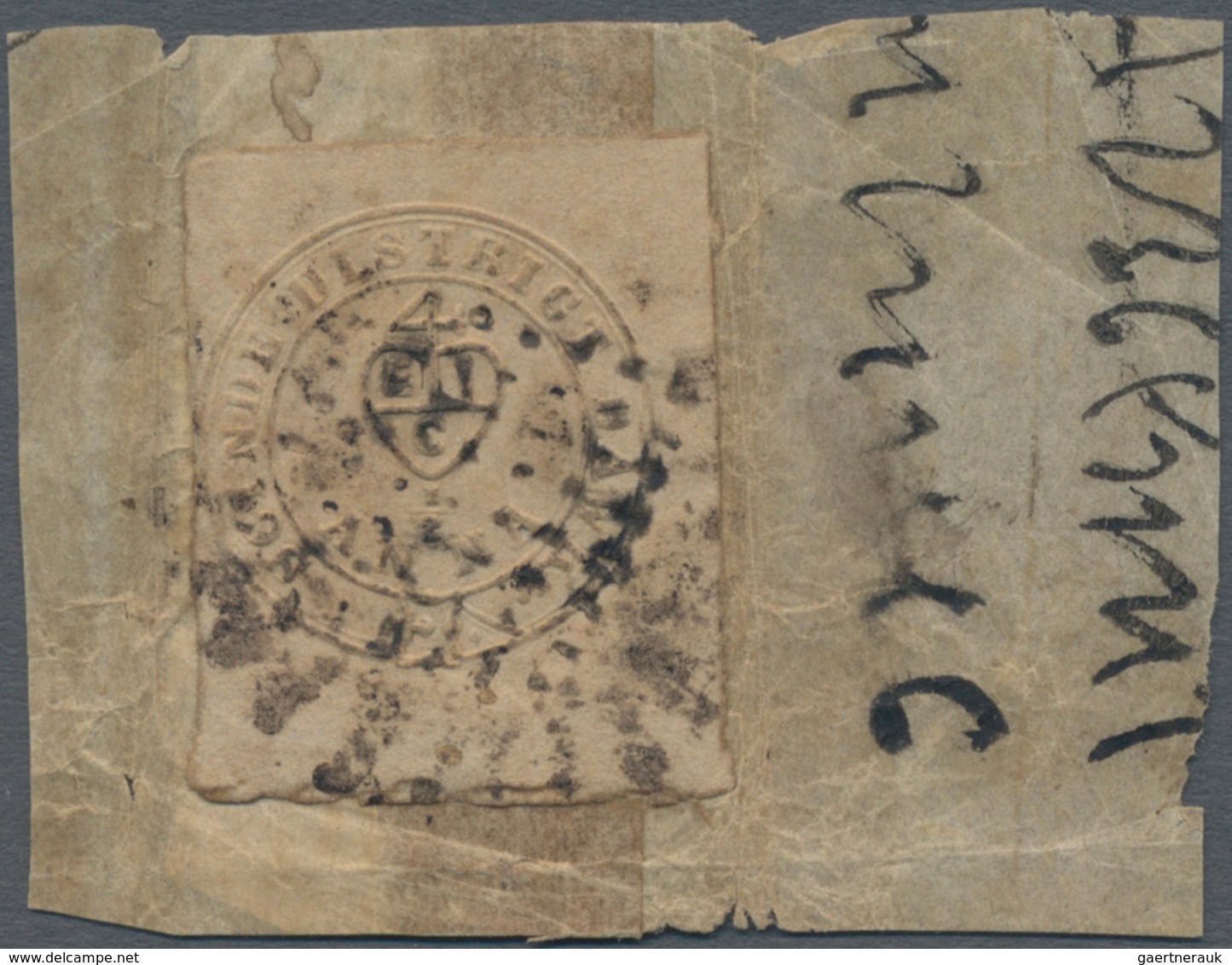 Indien: 1852 Scinde Dawk ½a. White Used On Piece Of A Native Letter And Tied By Diamond Of Dots Plus - 1852 Provinz Von Sind