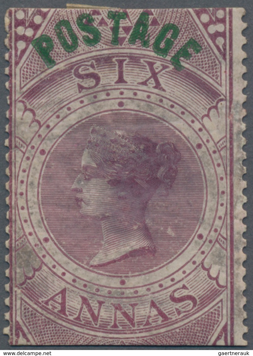 Indien: 1866 Provisional 6a. Purple, Mint Lightly Hinged With Large Part Original Gum, Lightly Soile - 1852 Sind Province