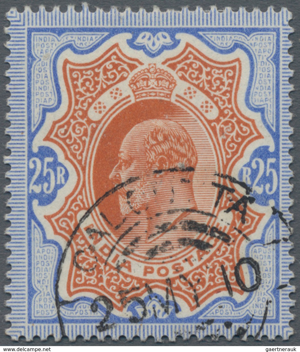 Indien: 1902-11 KEVII. 25r. Brownish Orange & Blue, Used And Cancelled By "CALCUTTA/25 MY 10" C.d.s. - 1852 Provinz Von Sind