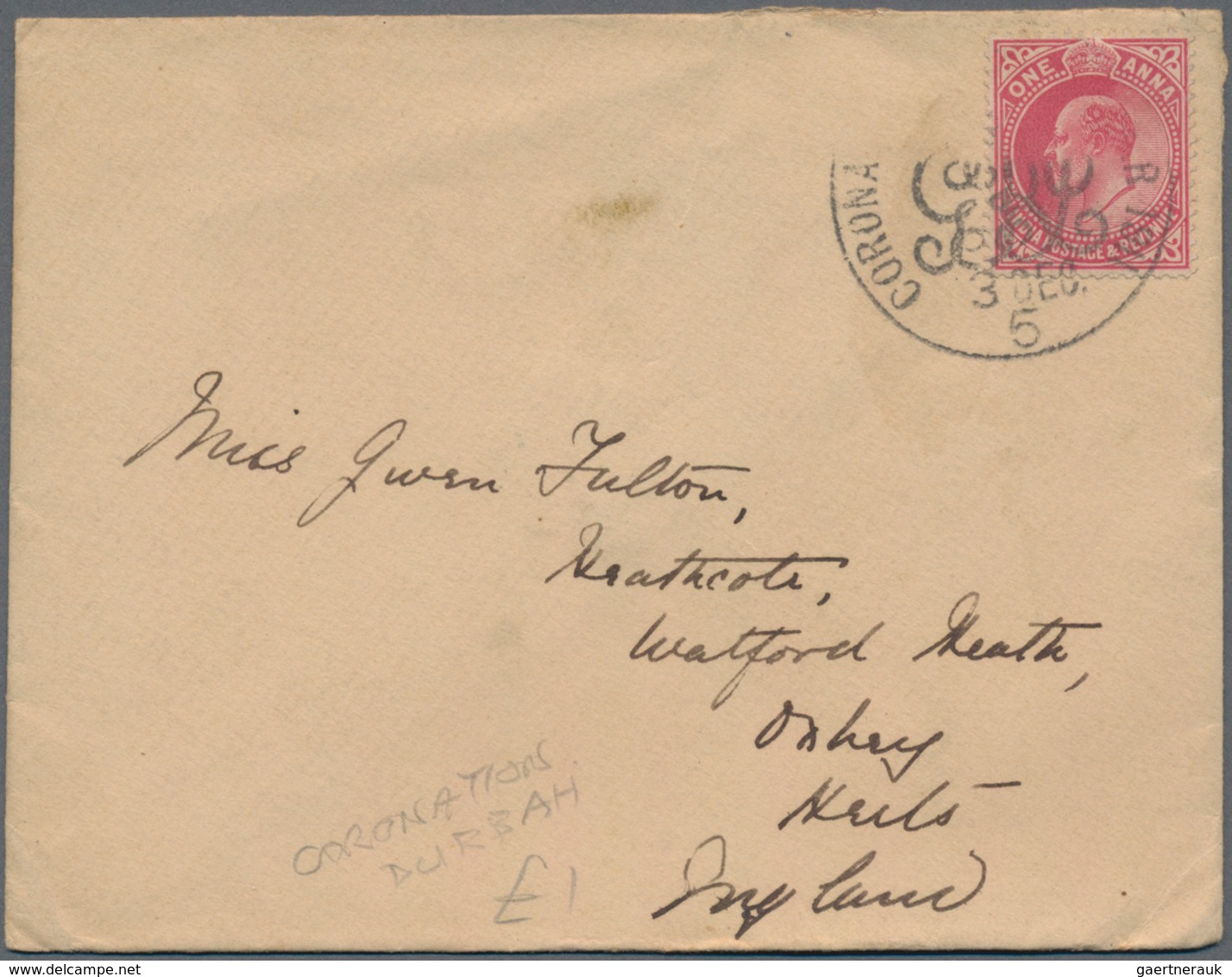 Indien: 1911/1947: Three Covers And A Wrapper Bearing SPECIAL CANCELLATIONS, With Two Different Date - 1852 Provinz Von Sind
