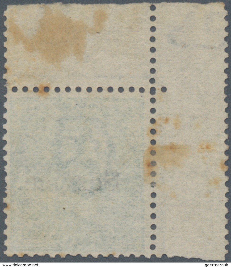 Indien - Dienstmarken: 1866 Official 4a. Green, Small "Service." Overprint, Top Left Corner Stamp Wi - Dienstmarken