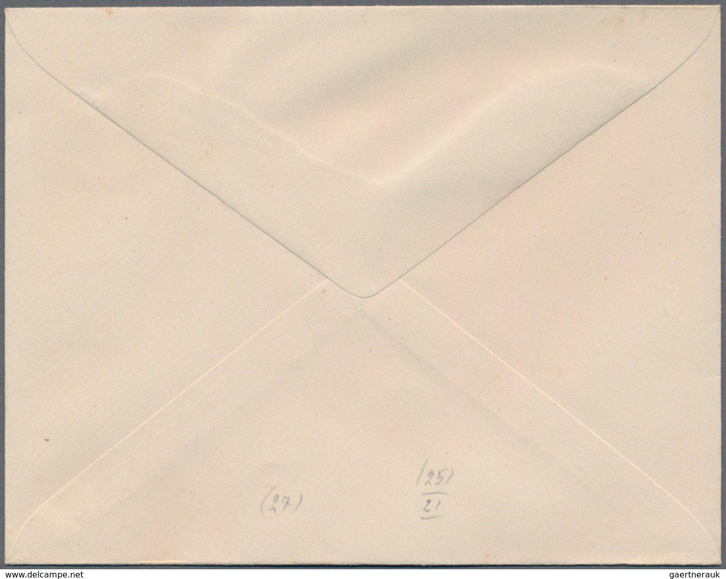 Indien - Ganzsachen: 1922-26 Postal Stationery Envelopes KGV. 1a. (brown), Variety "ALBINO" (embosse - Ohne Zuordnung