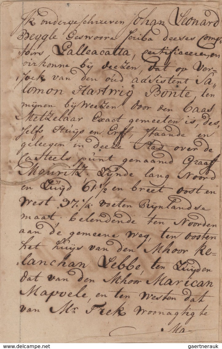 Indien - Besonderheiten: 1781 (31.3.), DUTCH SETTLEMENT: Quadruple-page Document From Pulicat (a Dut - Other & Unclassified