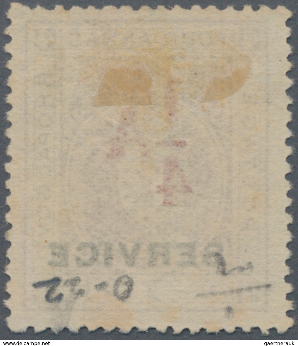 Indien - Feudalstaaten - Bhopal: BHOPAL-Official 1935: "¼ A" On 4a. Chocolate, Used With Light Strik - Other & Unclassified