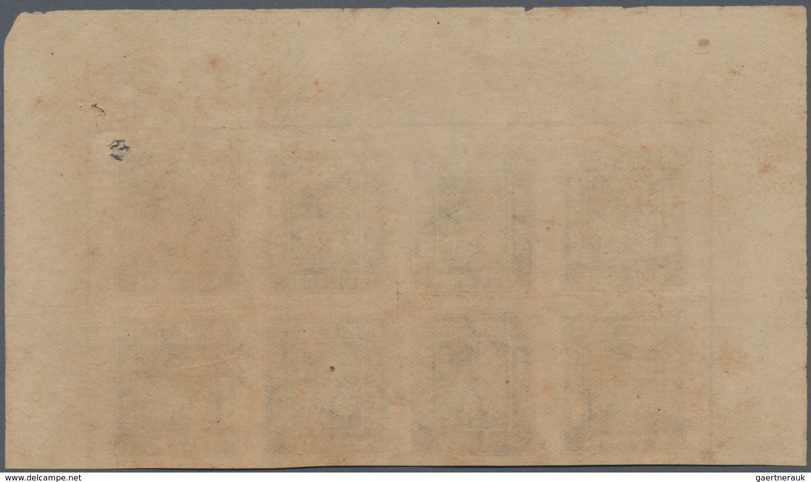 Indien - Feudalstaaten - Jaipur: 1904 ½a. Blue, Type 1a, Top Part Sheet Of Eight With Resp. Sheet Ma - Other & Unclassified