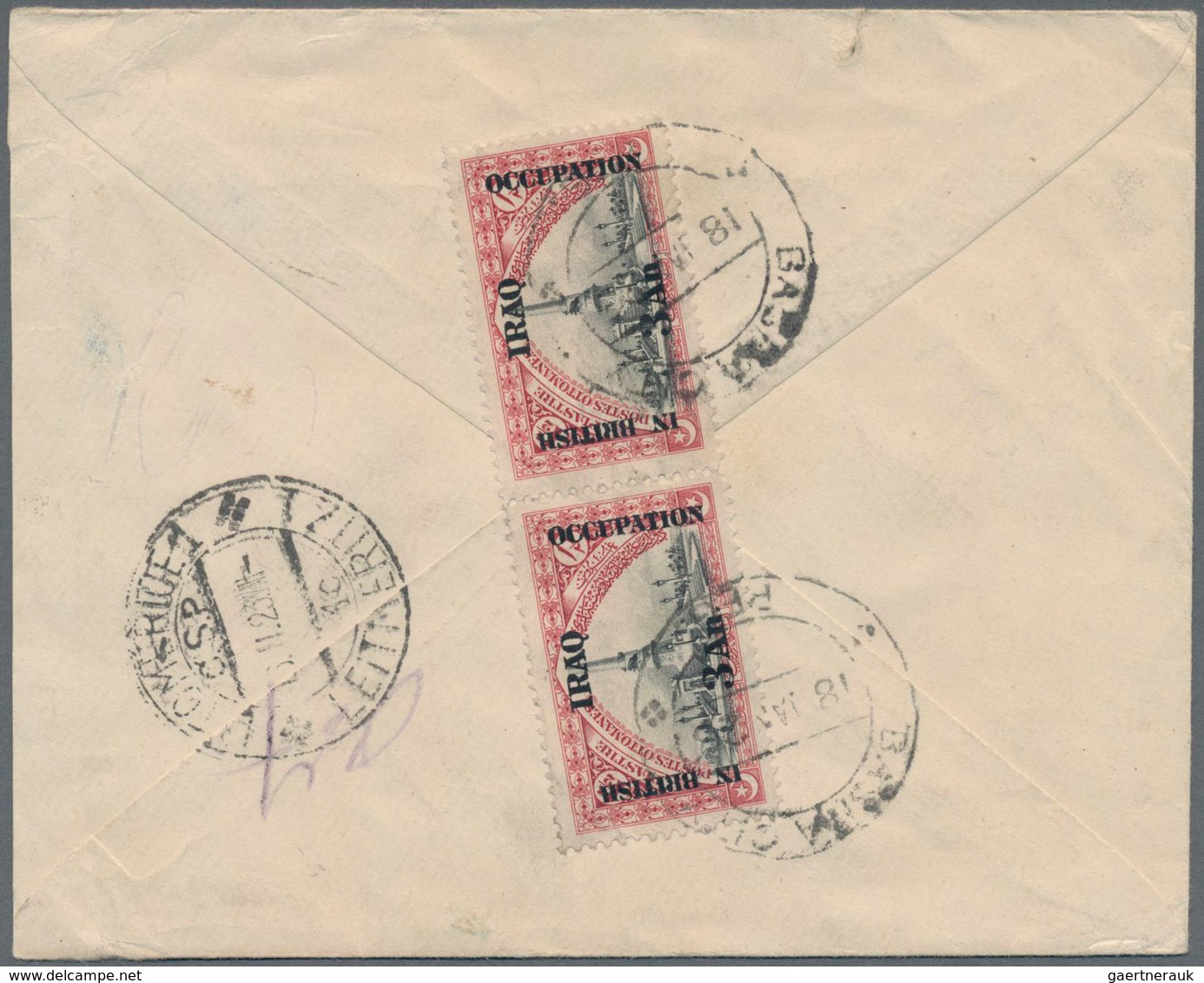 Irak: 1923 Registered Cover From Basrah To Leitmeritz, Bohemia (now Litomĕřice In Czech Republic), F - Iraq