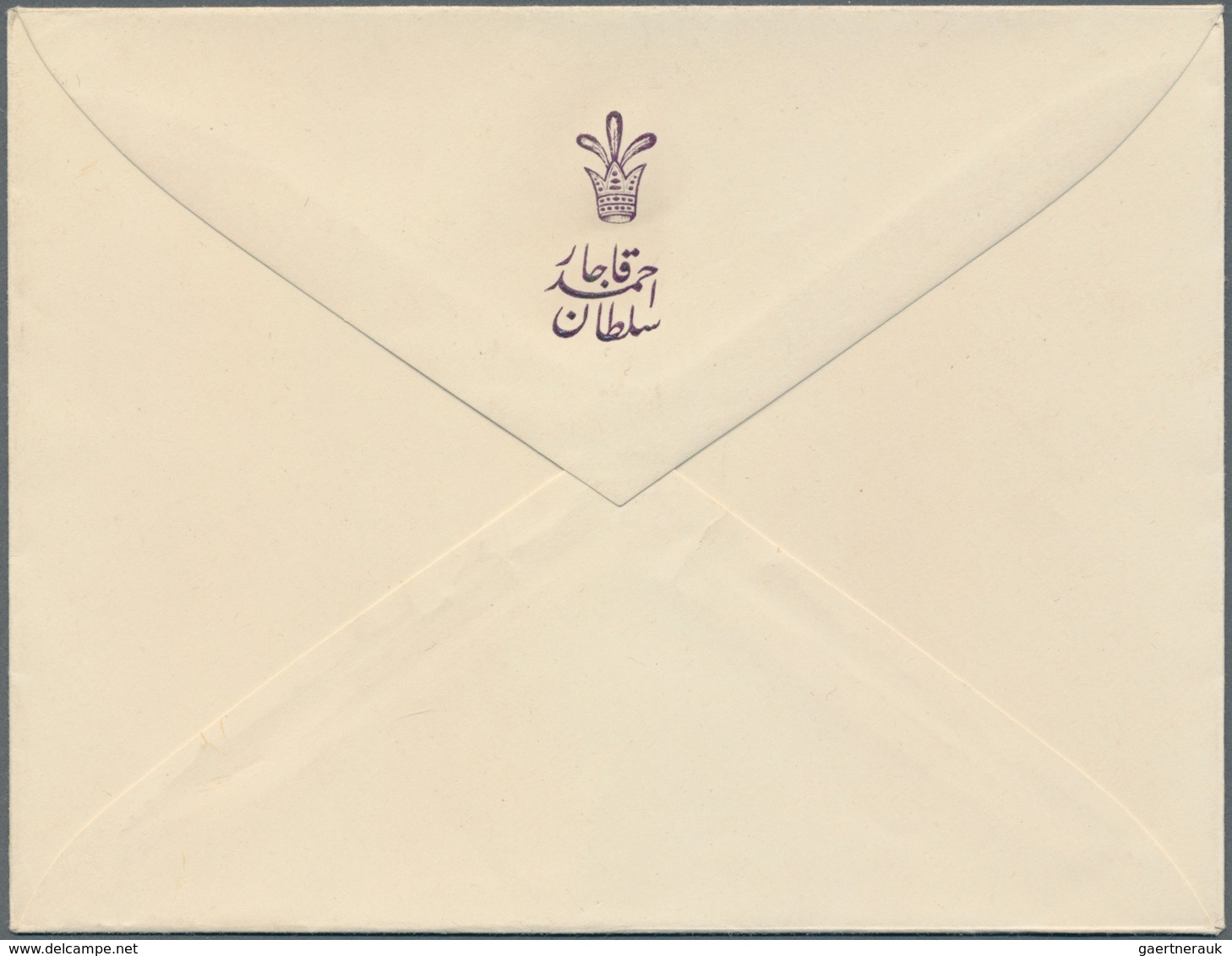 Iran: 1900 Ca., Five Imprint Royal Covers Mozaffer Din-Shah And Ahmad Shah, All Mint, Fine To Very F - Iran