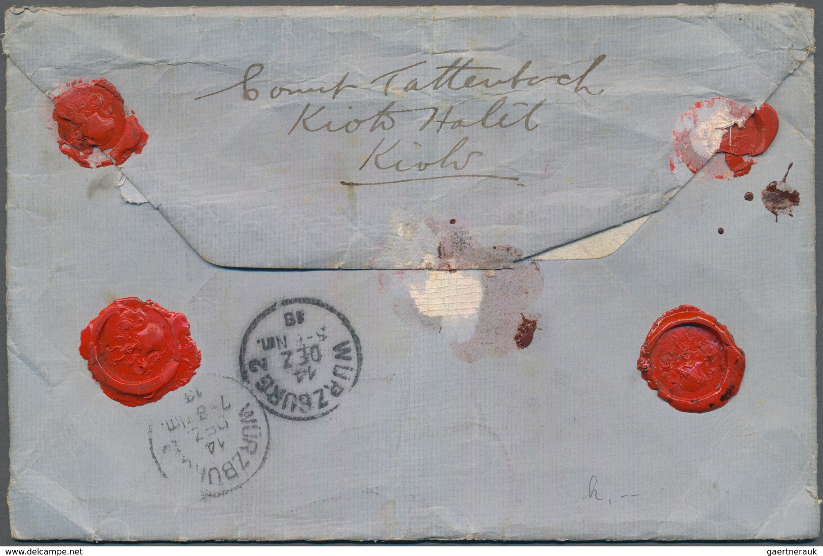 Japan: 1899, Kiku 25 S., 10 S. And 1/2 S. (6) Tied "KIOTO 30.11.13" To Registered Cover To Würzburg/ - Other & Unclassified