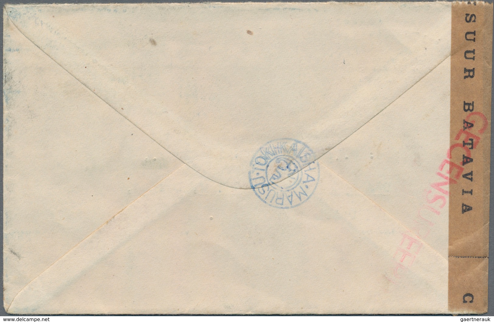 Japan: 1938, 1st Showa 10 S. Pair Tied "Nagoya-Higashi 15.8.22" (Aug. 22, 1940) To Censored Cover To - Other & Unclassified