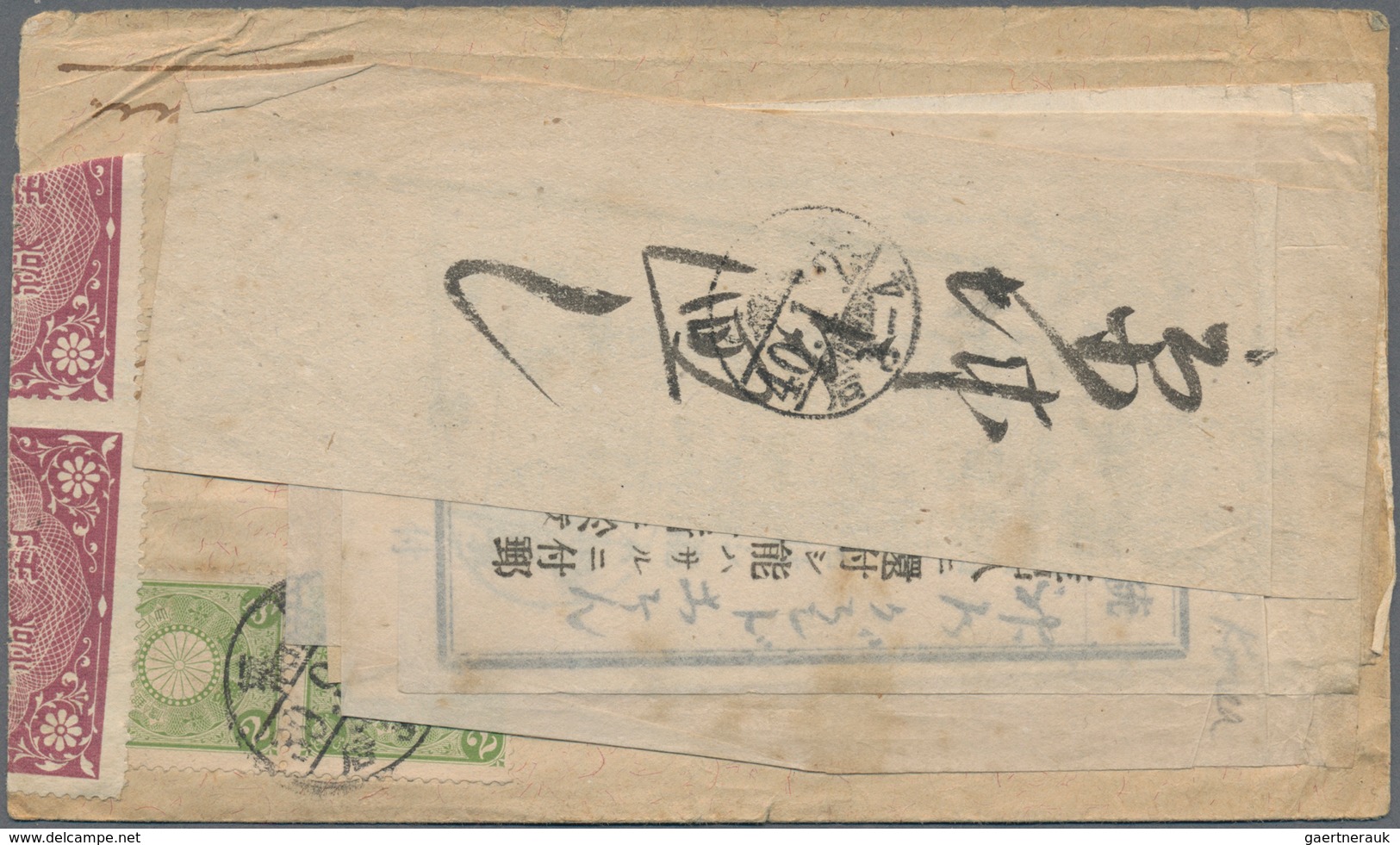 Japanische Post In Korea: 1899, 2 S. Green Pair Tied "Seoul 39.9.11" To Oriental Hotel Kobe/Japan W. - Militärpostmarken