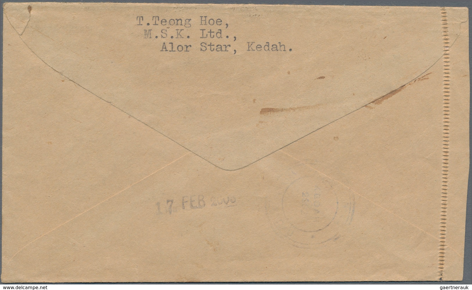 Japanische Besetzung  WK II - Malaya: Kedah, 1942, Two Censored Covers From "Alorstar" 1943 To Lunas - Malaysia (1964-...)