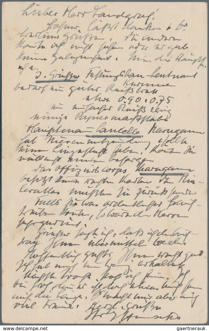 Lagerpost Tsingtau: 1916/19, Letter Cards (4), Stationery And Ppc All Sent By Swiss Priest Jacob Hun - China (offices)
