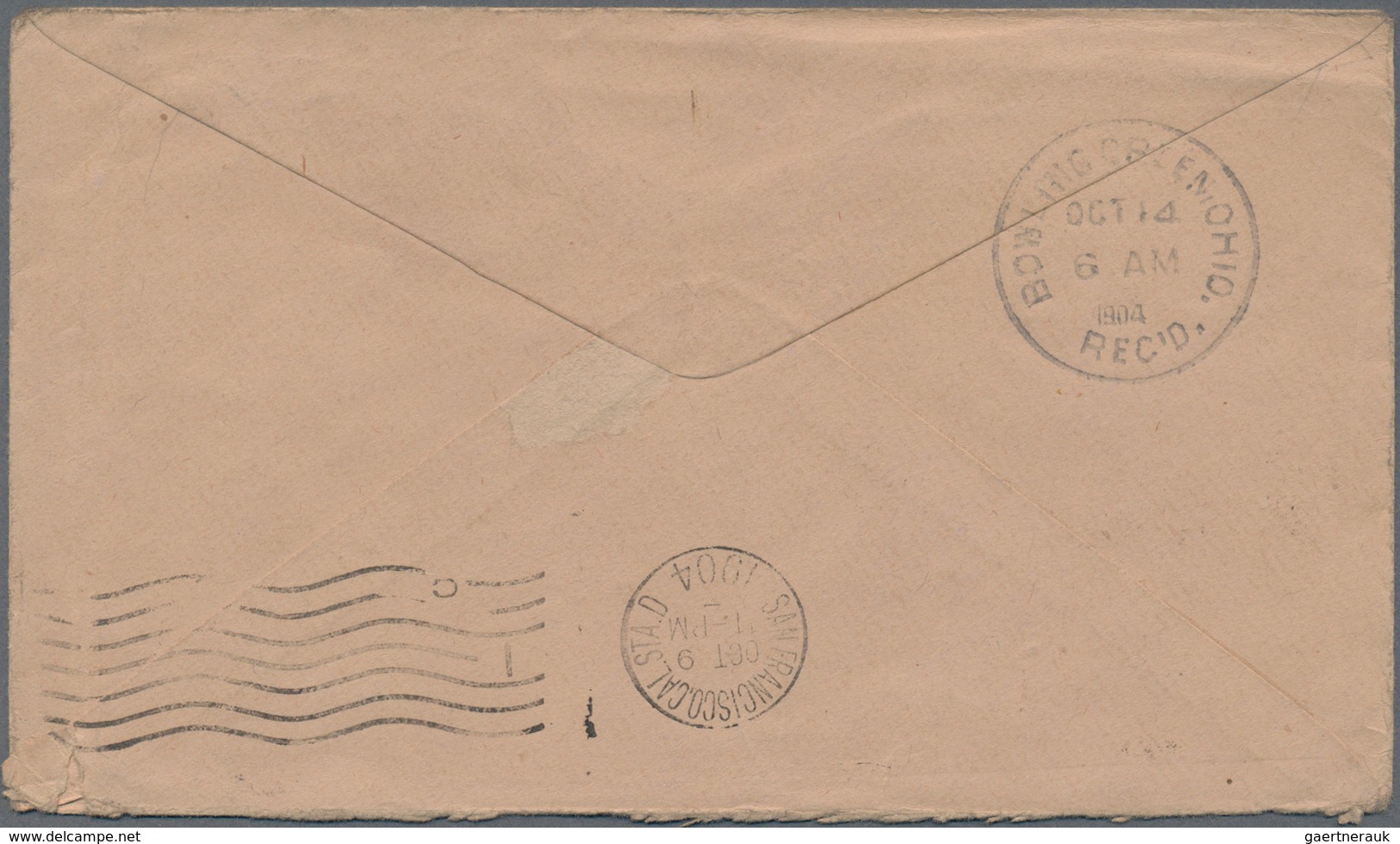Korea: 1903, Falcon 10 Ch. Blue Tied "SEOUL 2 SEPT 04" To Cover To Bowling Green/OH, USA. Transit "S - Korea (...-1945)