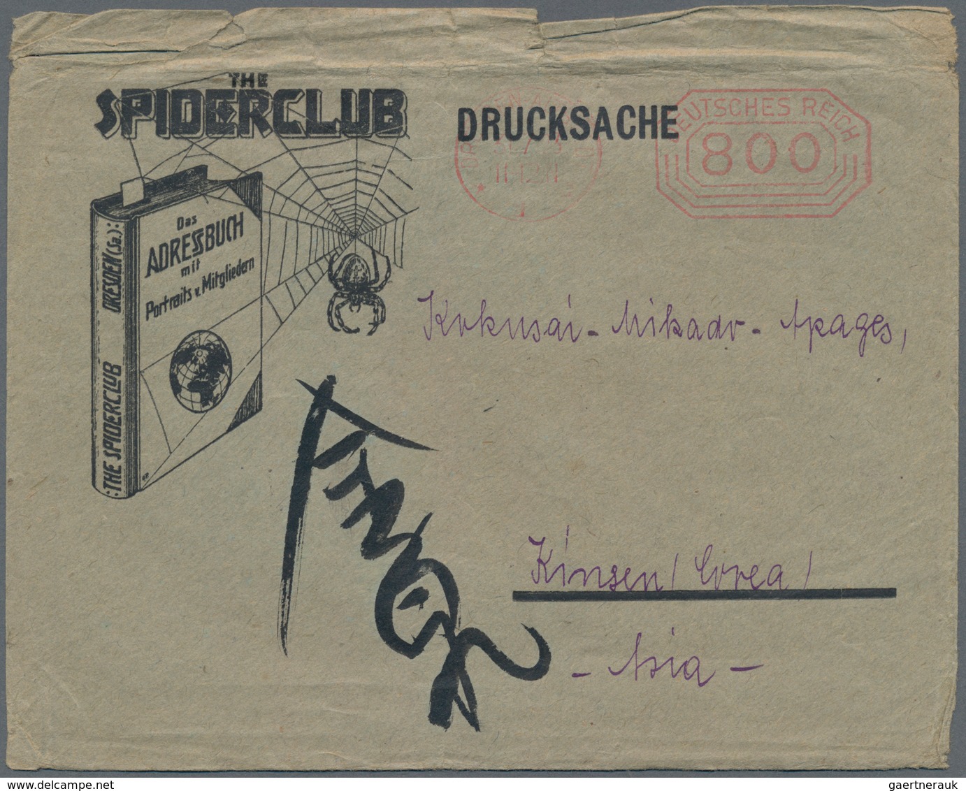 Korea: Incoming Mail, Germany, 1921/25, Four Covers: 1921 To Gensan/Wonsan W. "10.12.25" Arrival; An - Korea (...-1945)