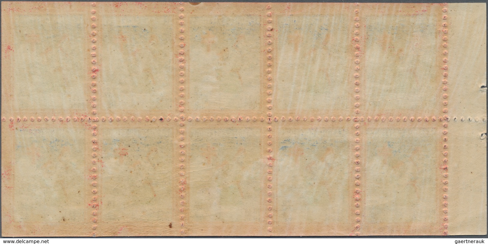 Korea: 1934/40, TBC-seals By Dr. Hall Of Haeju, A Run Of Six Years, 1934 In A Left Margin Pane Of 10 - Corée (...-1945)