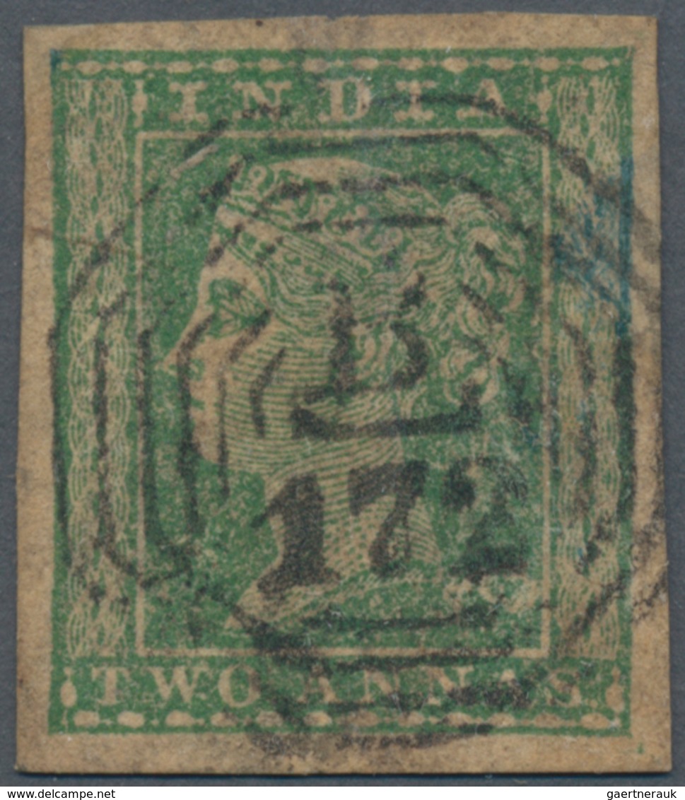 Malaiische Staaten - Straits Settlements: 1854-58 India Used Singapore: 1854 Typographed 2a. Green C - Straits Settlements