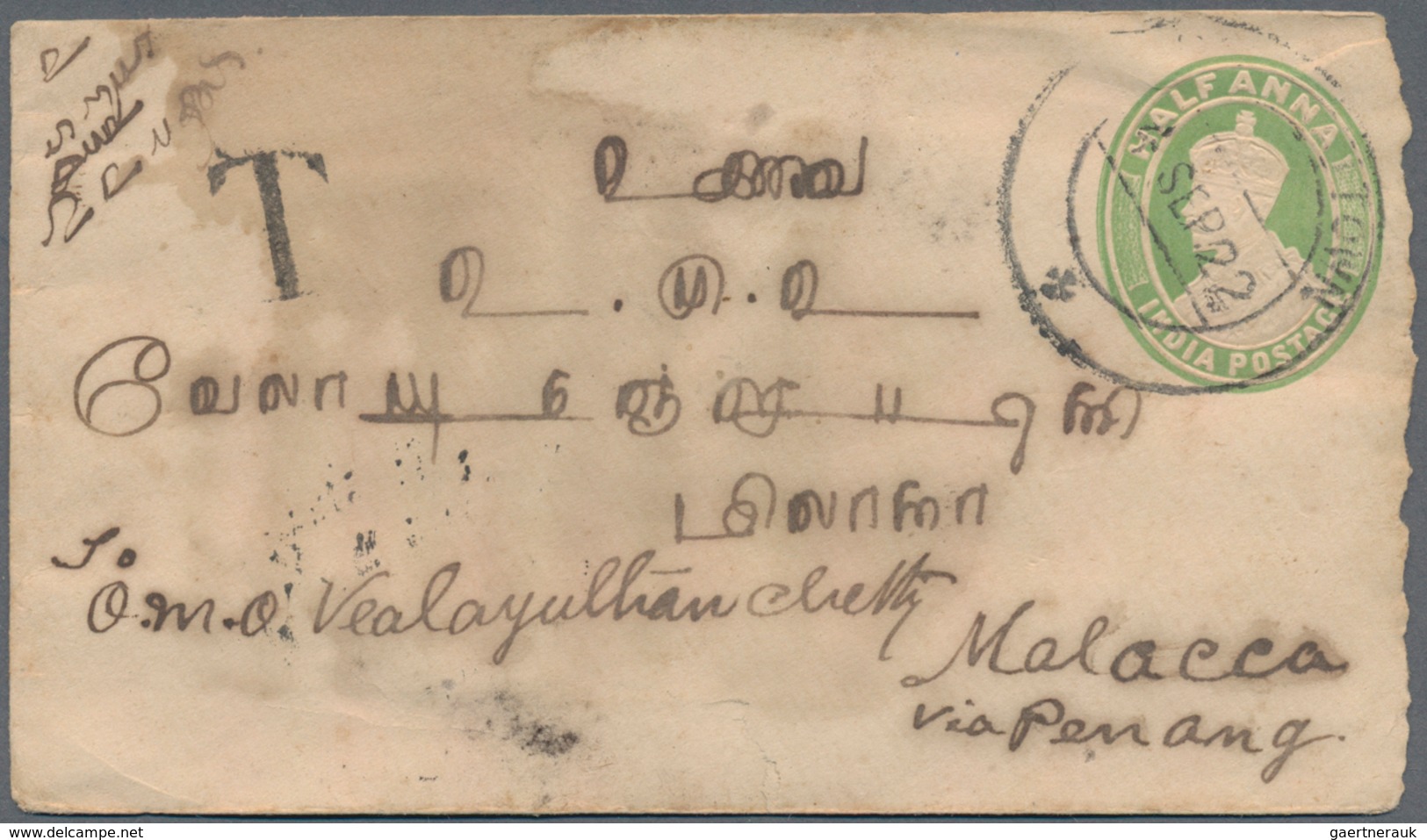 Malaiische Staaten - Malakka: 1922 "MALACCA/TO PAY/8 CTS." Postage Due H/s In Violet (Proud UP11) Wi - Malacca