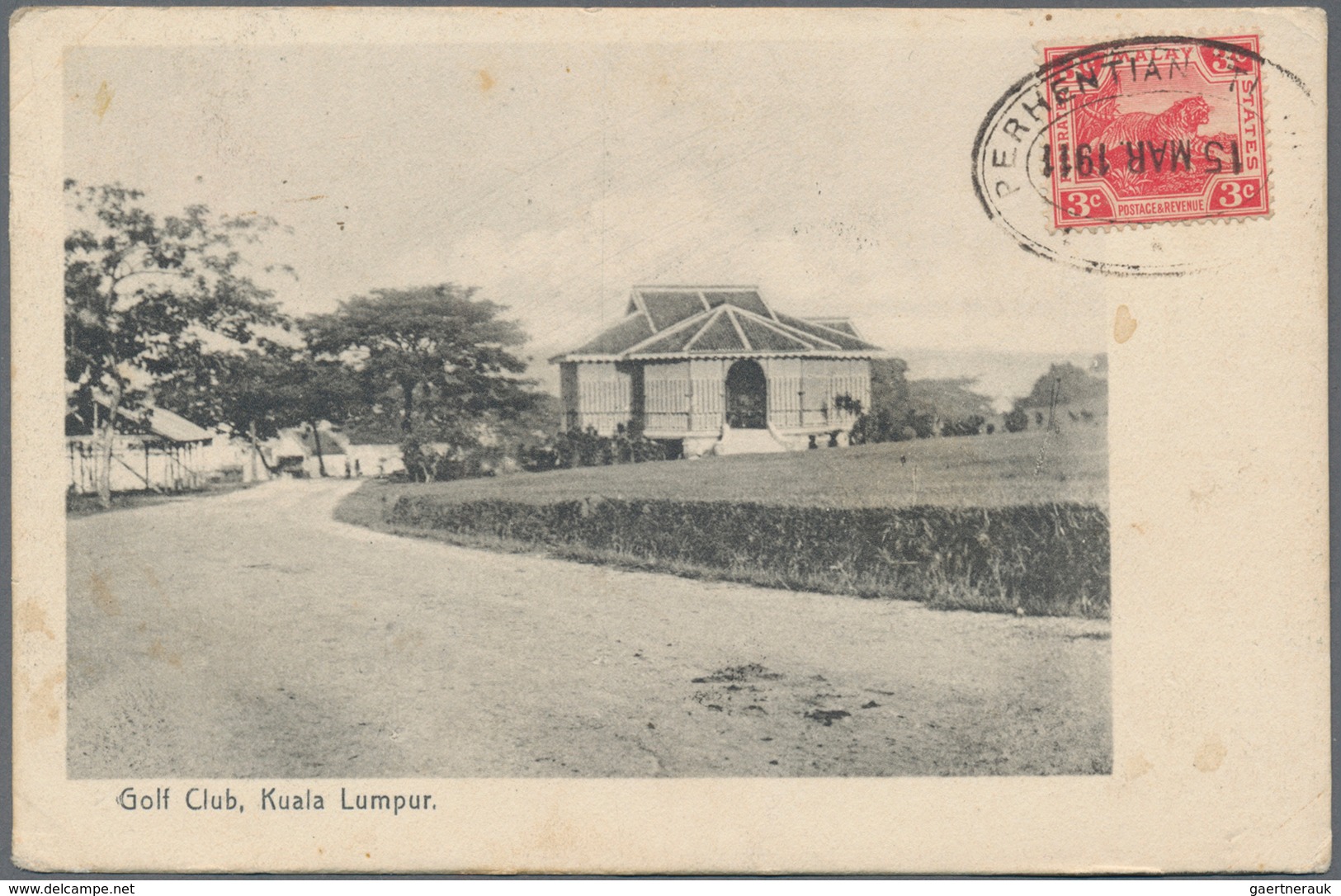 Malaiische Staaten - Negri Sembilan: 1911 Picture Postcard (Golf Club, Kuala Lumpur) Used From Perhe - Negri Sembilan