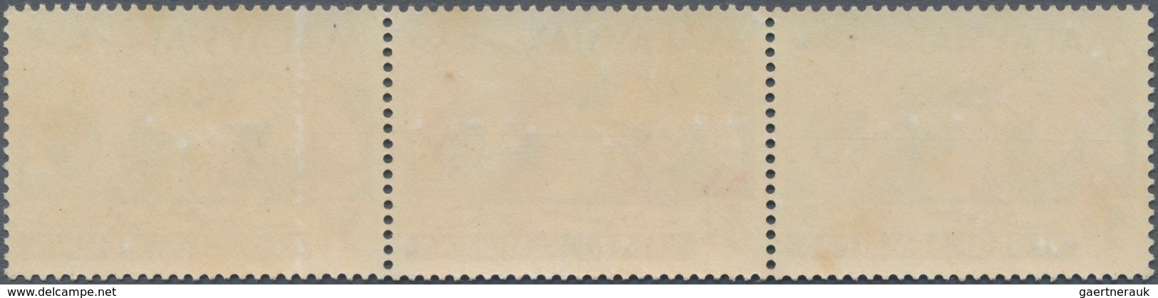 Malaiische Staaten - Negri Sembilan: 1965, Orchids 5 C. Horiz. Strip-3, Right Stamp Showing Variety - Negri Sembilan
