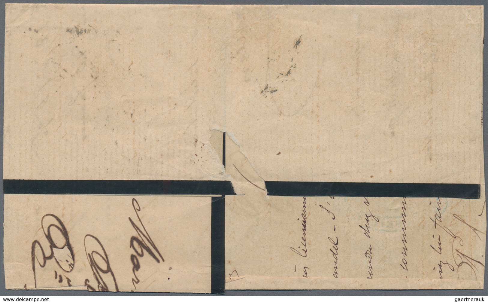 Malaiische Staaten - Penang: 1852 Part Folded Mourning Letter Sent From Marseilles To PENANG 'Per St - Penang