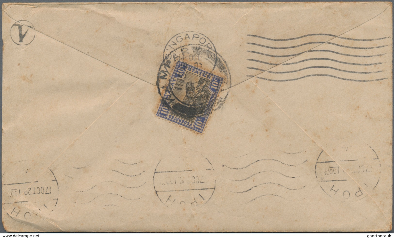 Malaiische Staaten - Perak: 1929 Insuffiently Franked Cover From Kampar To Saigon, French Indochina - Perak