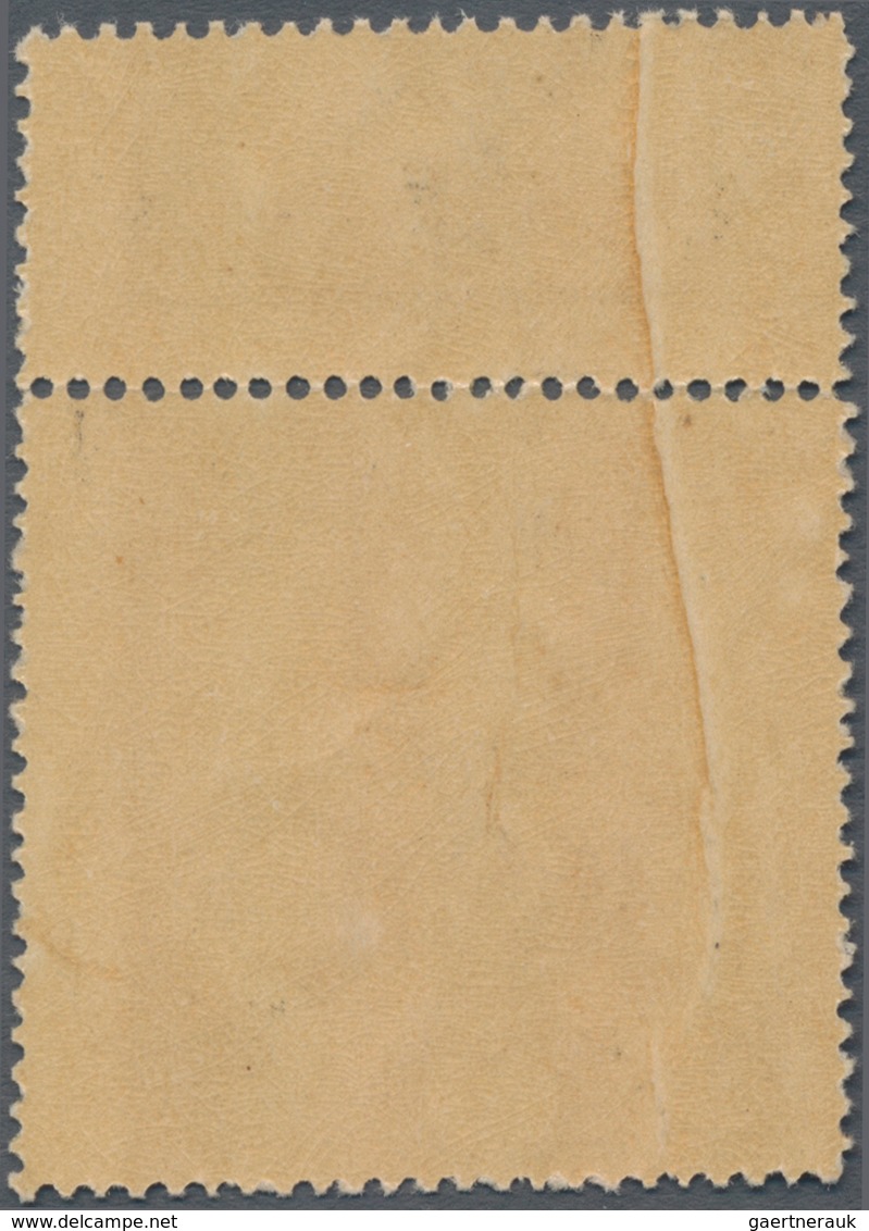 Mongolei: 1924 First Issue $1, Perf 13½, Showing Variety "TRIPLE PRINT Of Colour Black", With Additi - Mongolia