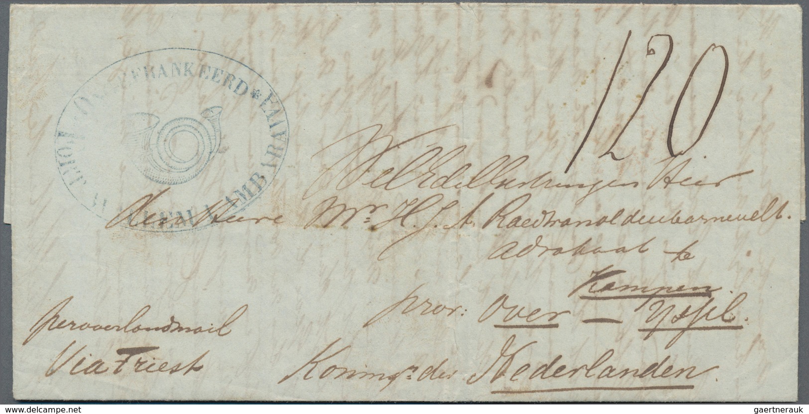 Niederländisch-Indien: 1855 Entire Letter Sent From Ambarawa To Kampen, Netherlands And Dated (insid - Niederländisch-Indien