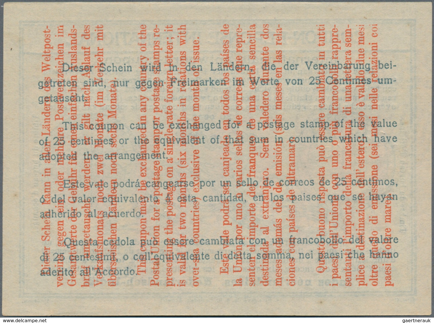 Niederländisch-Indien: 1931, International Reply Coupon IRC, 20 C./30 C. Manual In Red, Canc. "BUITE - Niederländisch-Indien