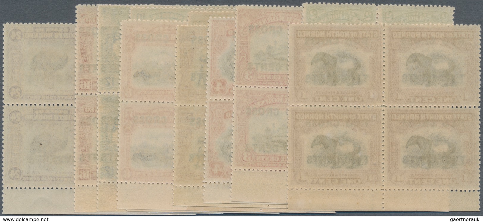 Nordborneo: 1918, Pictorial Definitives With Opt. 'RED CROSS TWO CENTS' Simplified Part Set Of 11 Fr - Nordborneo (...-1963)