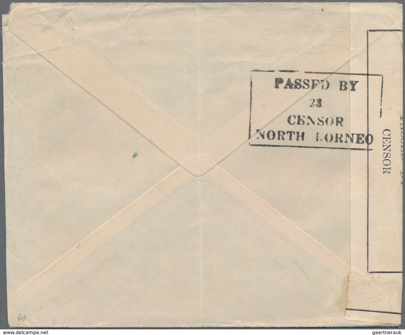 Nordborneo: 1941 Censored Cover From Sandakan To Philadelphia, USA Franked By 1939 12c. 'Murut With - North Borneo (...-1963)