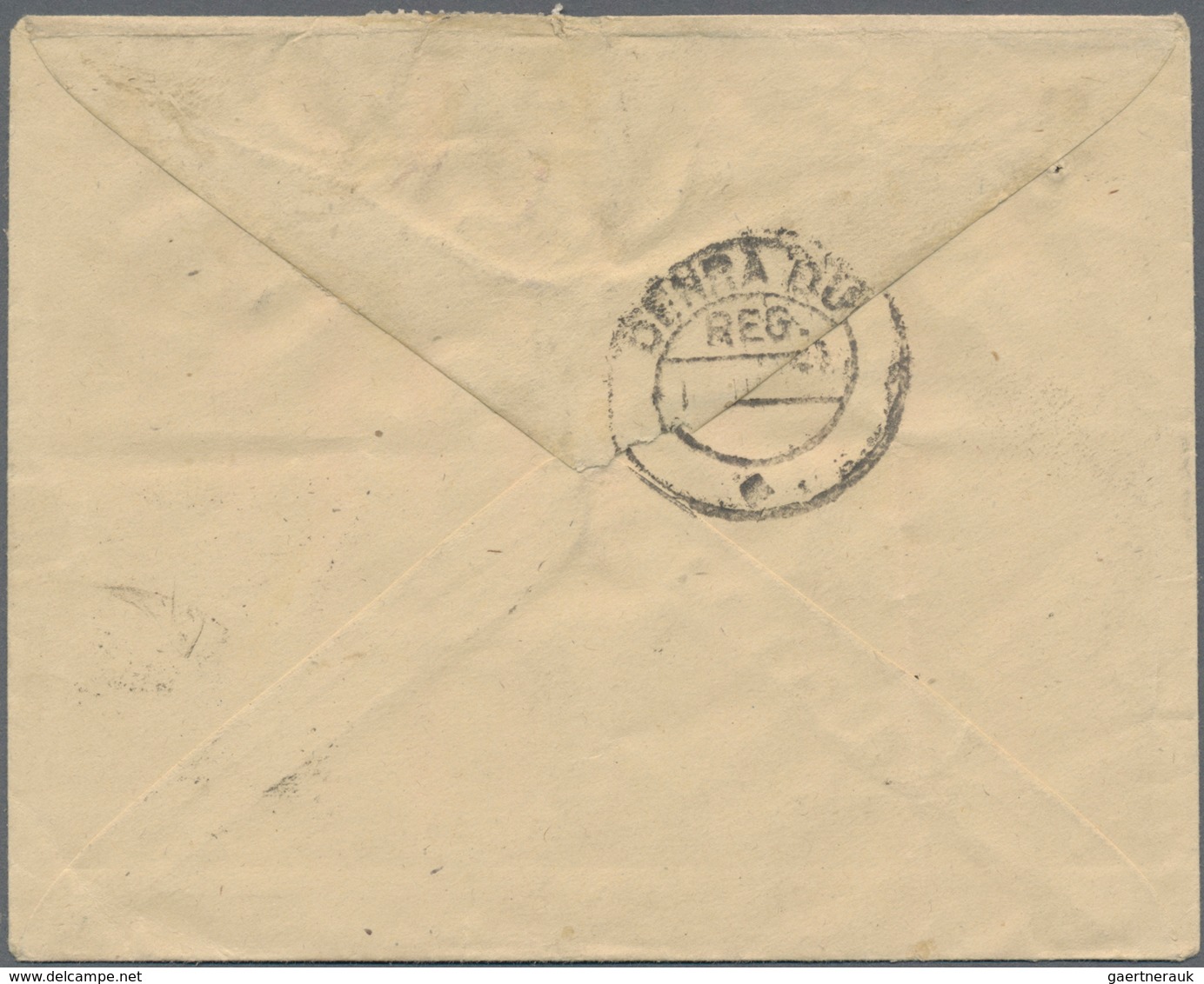 Pakistan: 1947, "Pakistan" Ovpts. On KGVI: Envelope 1 1/2 A. Uprated 1 A., 2 A. Tied "SARGODHA 26 AP - Pakistan