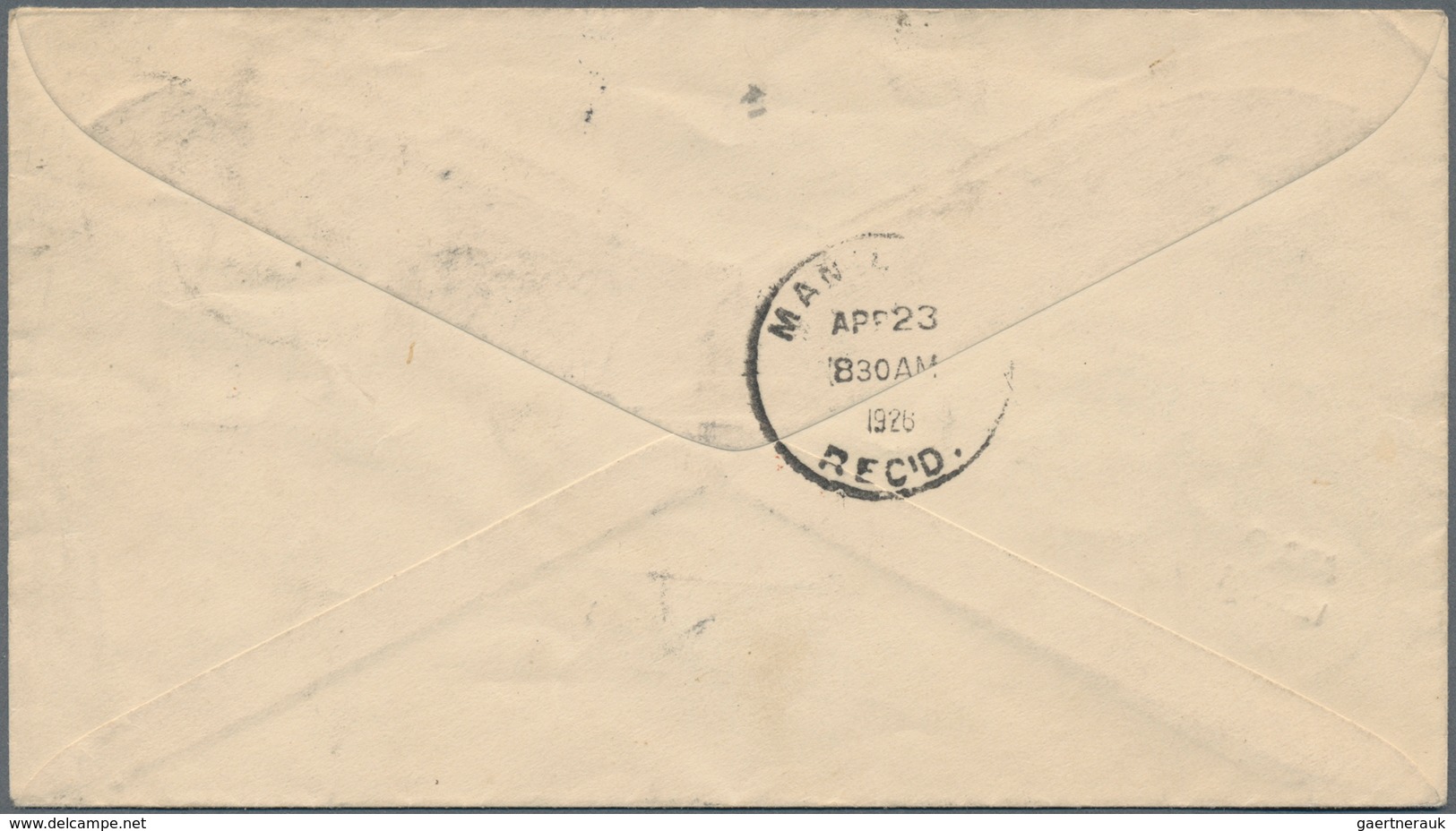 Philippinen - Ganzsachen: 1926, 4 C Red Postal Stationery Cover With Additional Franking 2x 6 C Viol - Philippines