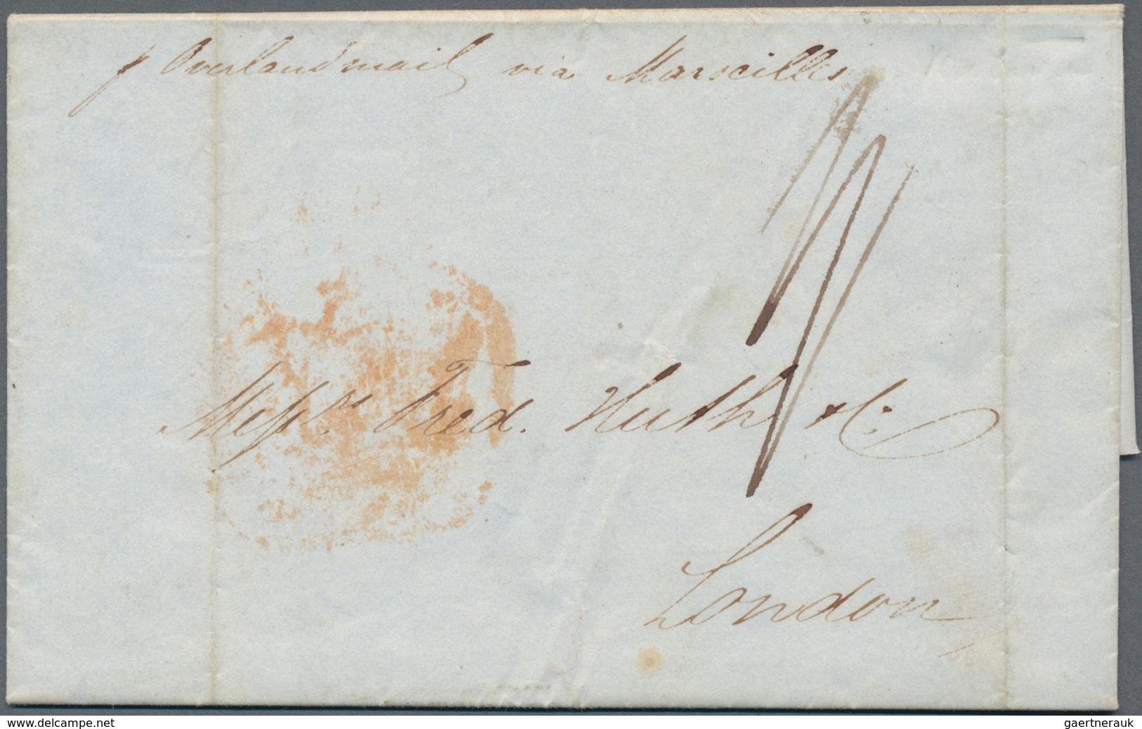 Singapur: 1844, TRANSIT MAIL, Entire Letter From Batavia, Dated May 11th 1844, Forwarded Via Singapo - Singapur (...-1959)