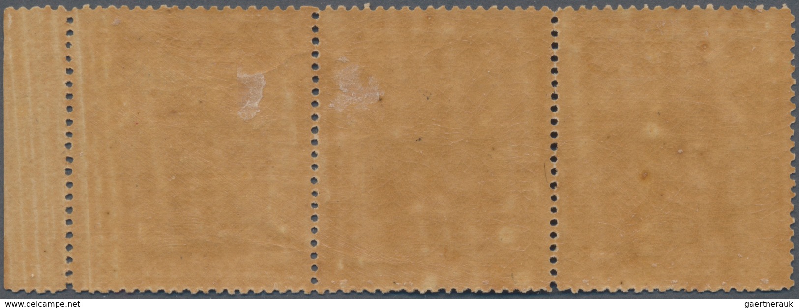 Thailand: 1883-85 'King Chulalongkorn' 1 Salung Brown-orange, Right-hand Marginal Strip Of Three, Mi - Thailand