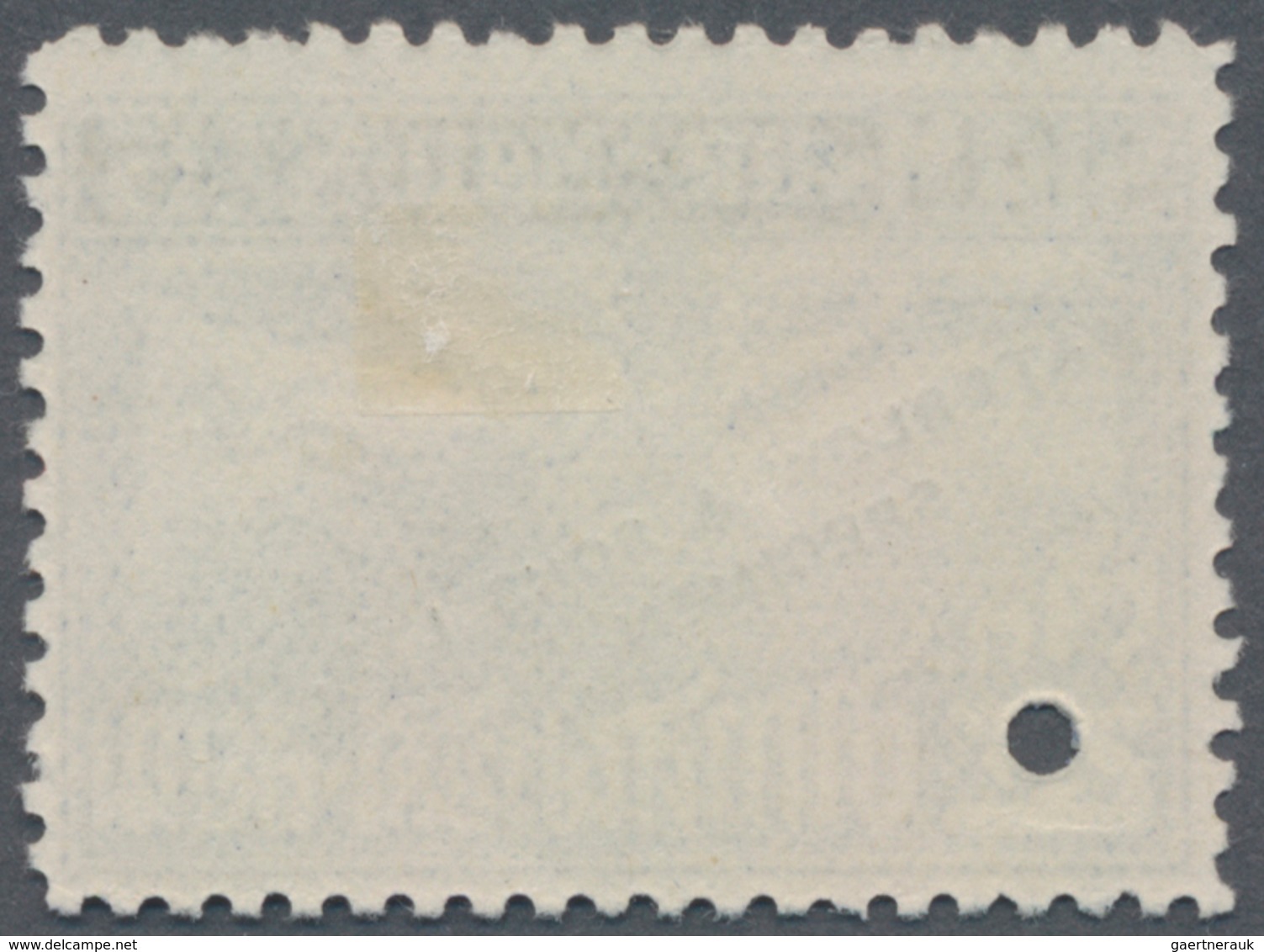 Thailand: 1925, Garuda Air Mail 5s, Waterlow Specimen In Blue With Corner Punchhole, No Gum - Thailand