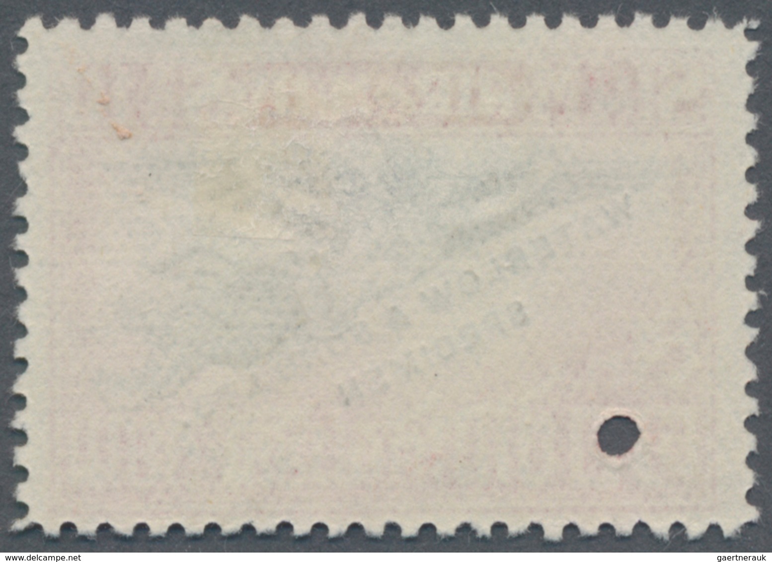 Thailand: 1925, Garuda Air Mail 10s, Waterlow Specimen In Carmine/black With Corner Punchhole, No Gu - Thailand