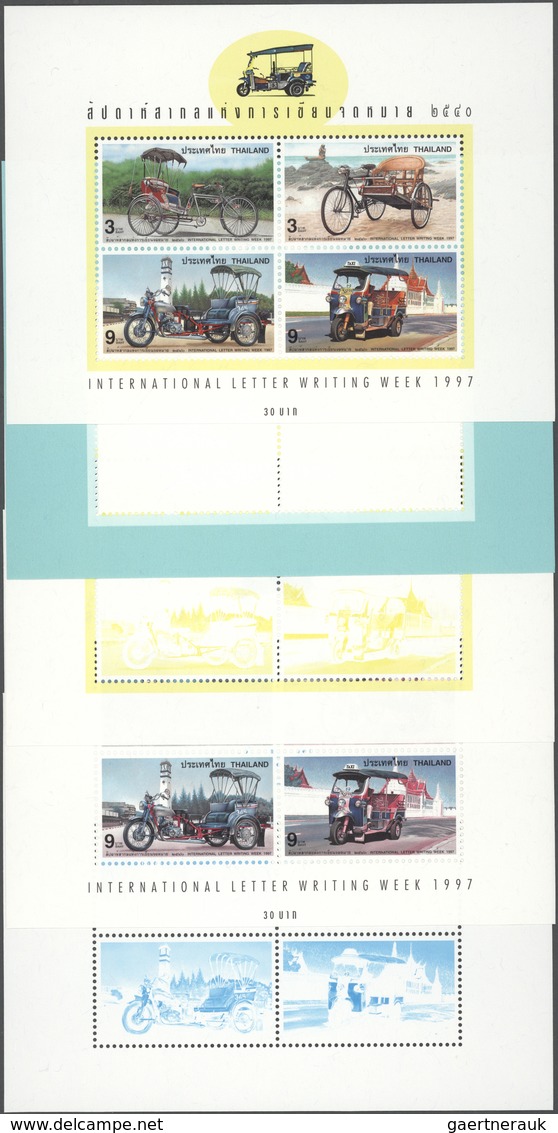 Thailand: 1997. Progressive Proof (10 Phases Inclusive Original) For The Souvenir Sheet Of The Set " - Thailand