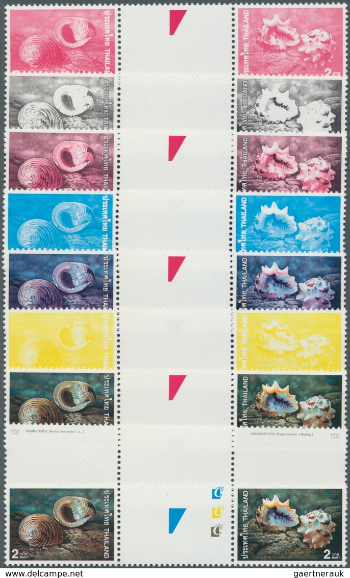 Thailand: 1997. Progressive Proof (9 Phases Inclusive Original) In Horizontal Gutter Pairs For The T - Tailandia