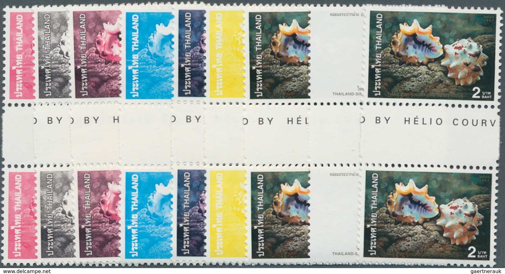 Thailand: 1997. Progressive Proof (9 Phases Inclusive Original) In Vertical Gutter Pairs For The Fir - Thailand