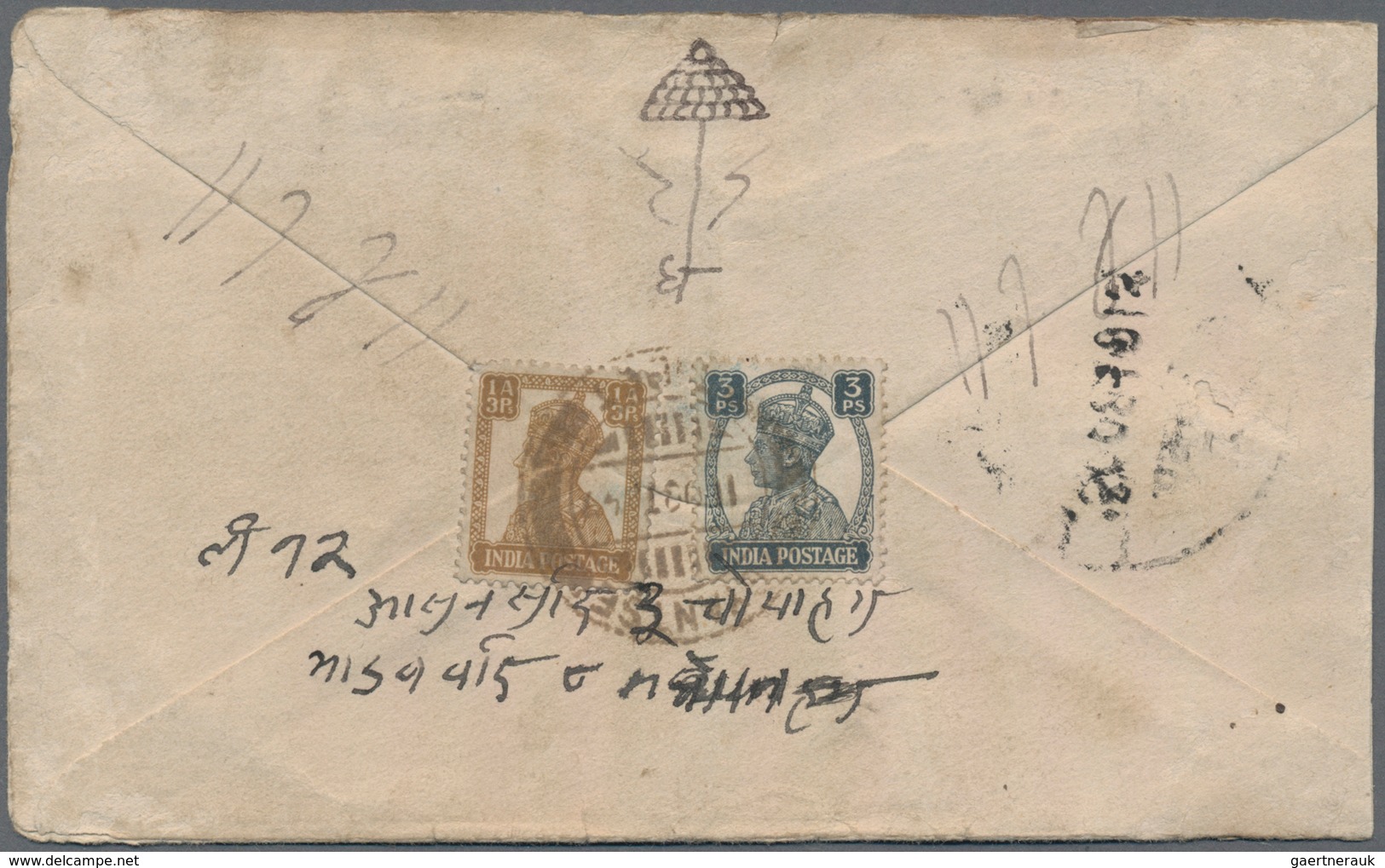 Tibet: 1942/47, India P.o. In Tibet, Three Covers To Nepal: 1 A., 3 P. Tied "PHARIJONG 15 FEB 42"; 1 - Sonstige - Asien