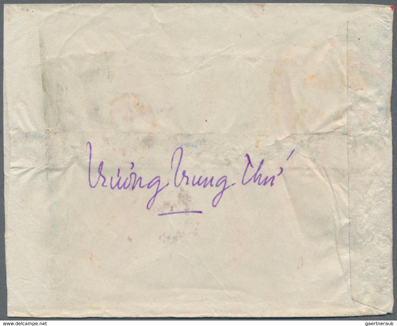 Vietnam-Nord (1945-1975): 1954, Cover From The 4th Interzone, Addressed To Service Station 12, Beari - Vietnam