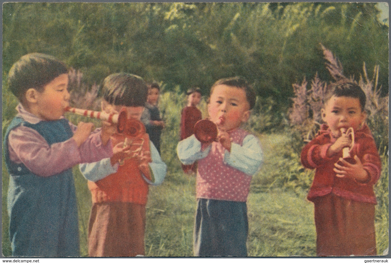 Vietnam-Nord (1945-1975): 1953, Illustrated Postcard Addressed To Budapest, Hungary, Bearing Blacksm - Vietnam