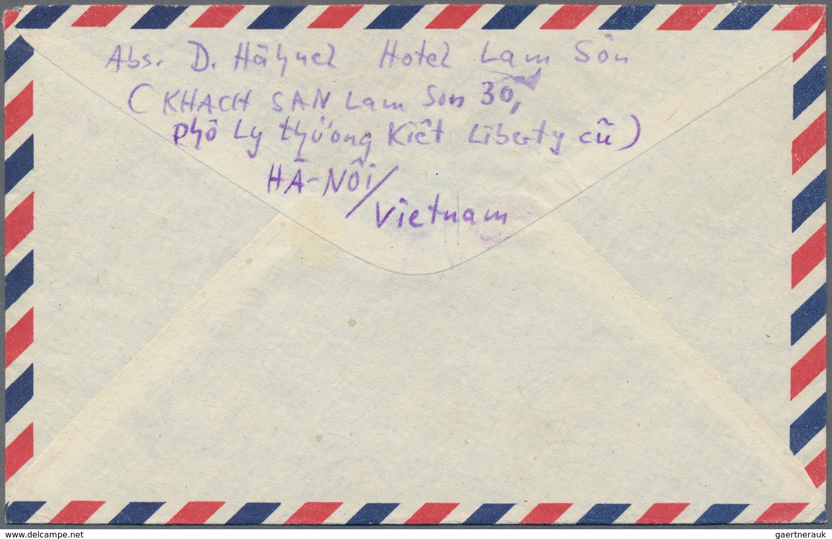 Vietnam-Nord (1945-1975): 1953/56, Airmail Cover Addressed To Karl-Marx-Stadt, East Germany, Bearing - Vietnam